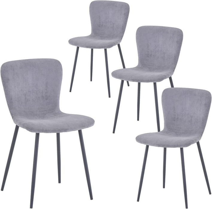 FONDHOUSE Modern Upholstered Velvet Dining Chair Set of 4 .AWS-148-2-4（Blue）