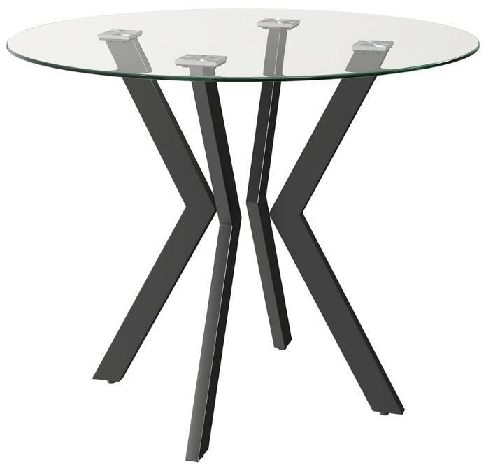 Cross Round Clear Glass Dining Table .191-1-1(US)