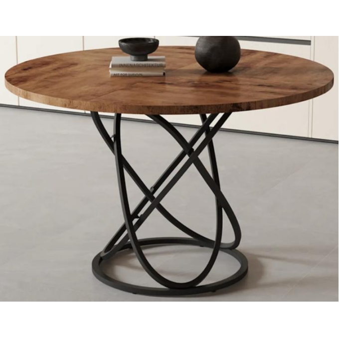 Cross Round Wooden  Dining Table  .205-1 (US)