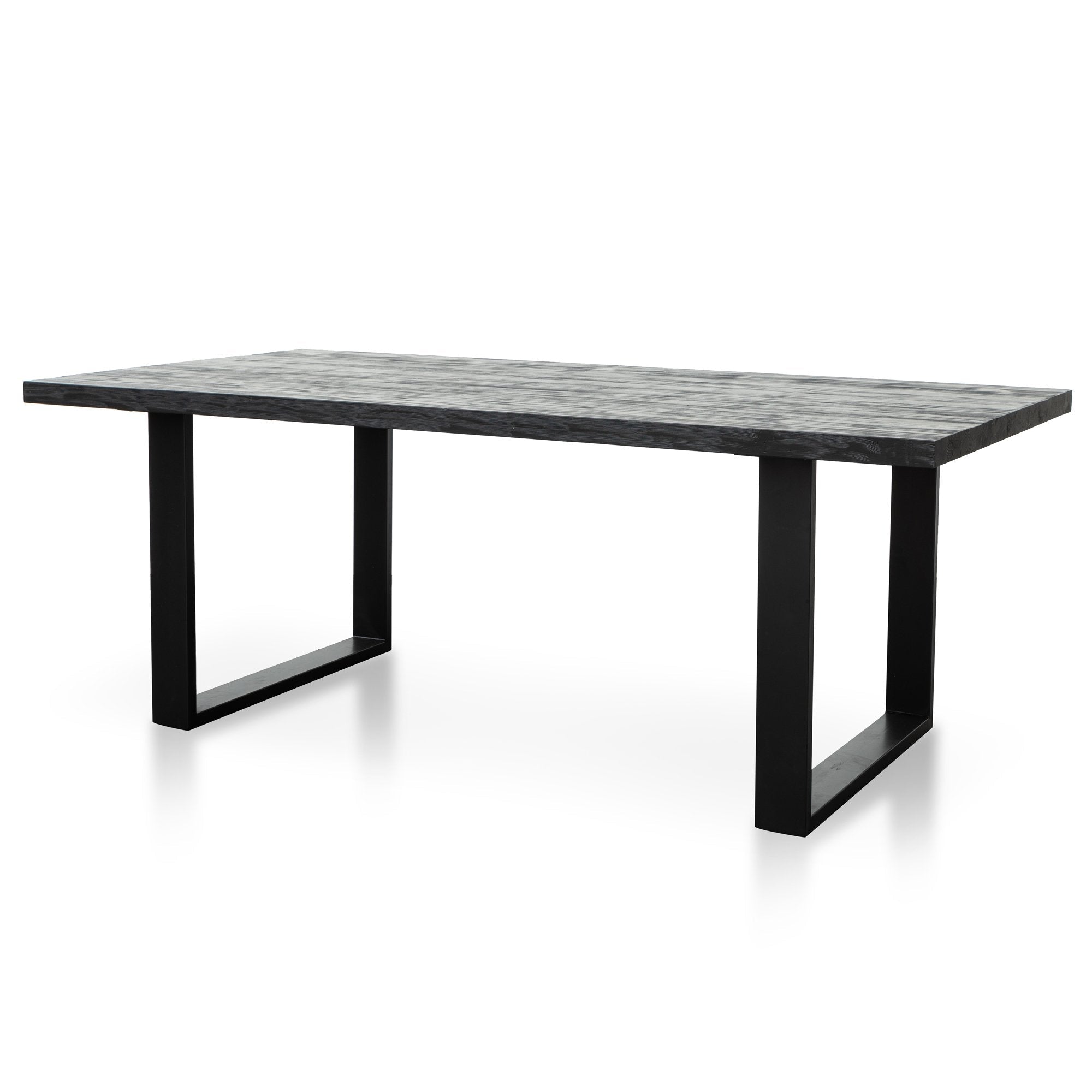 2m Reclaimed Wood Dining Table - Black