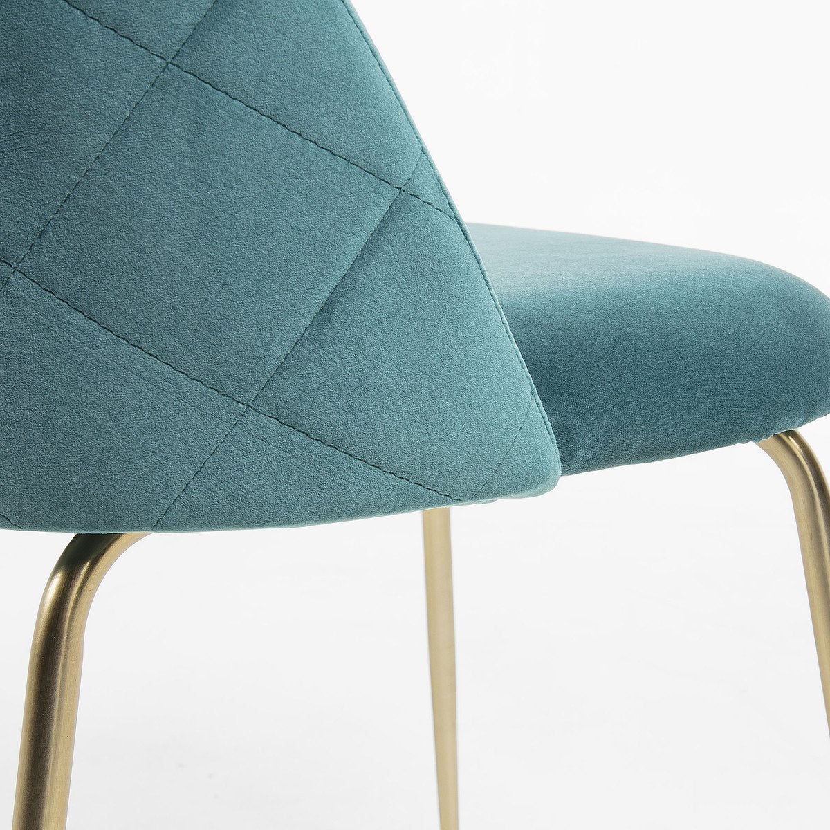 FondHouse Marcel Velvet Dining Chair in Gold/Teal