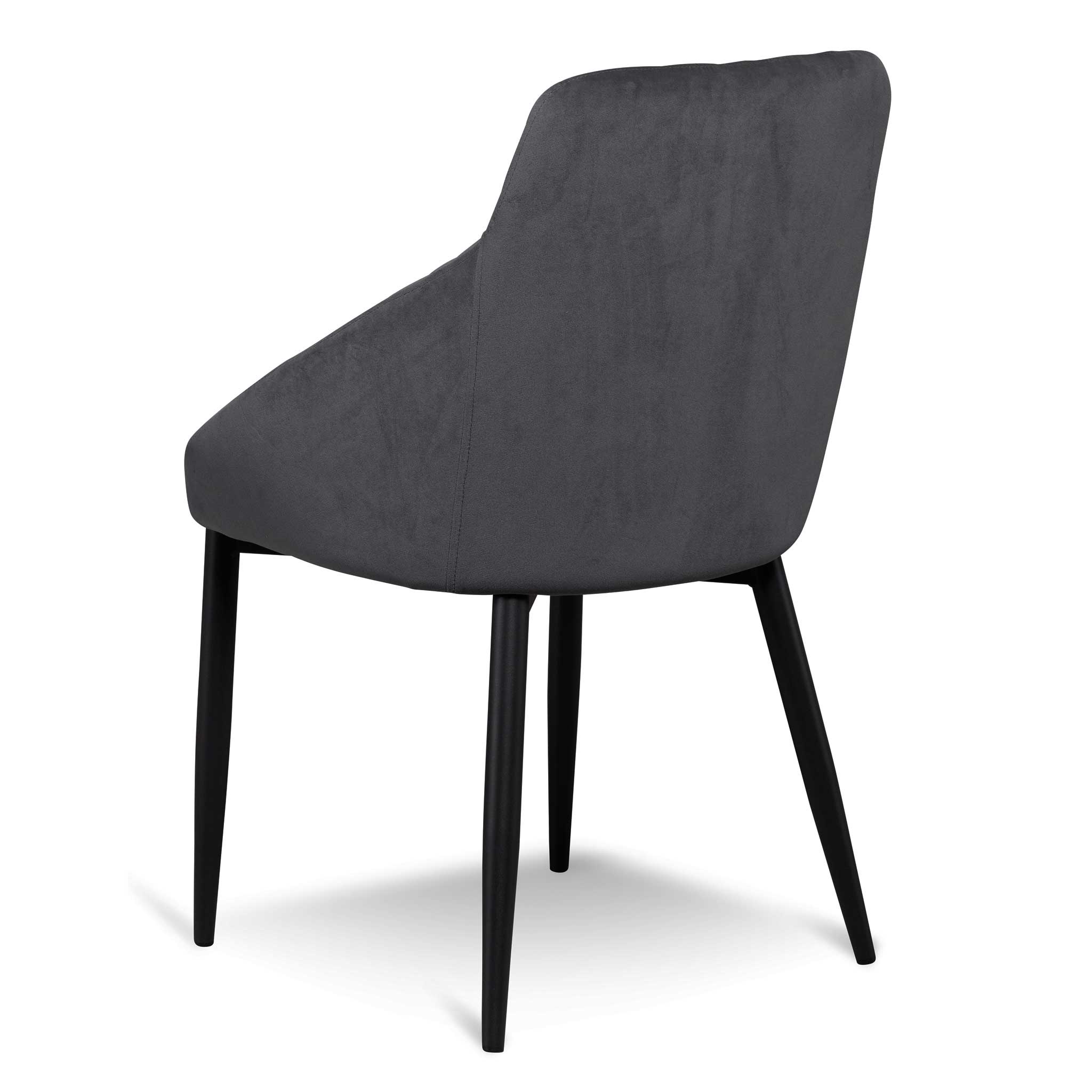 Dining Chair - Grey Velvet _3