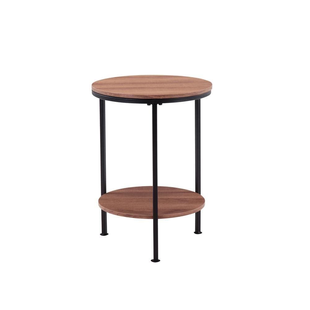 MDF Brown Double Layer Side Table
