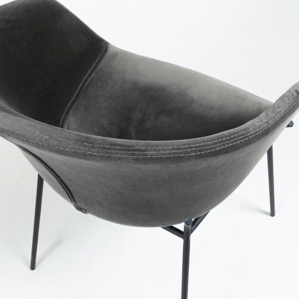 Armchair Grey Velvet_3