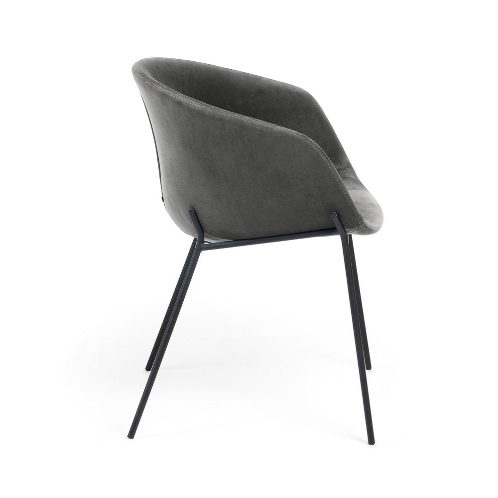 Armchair Grey Velvet_5