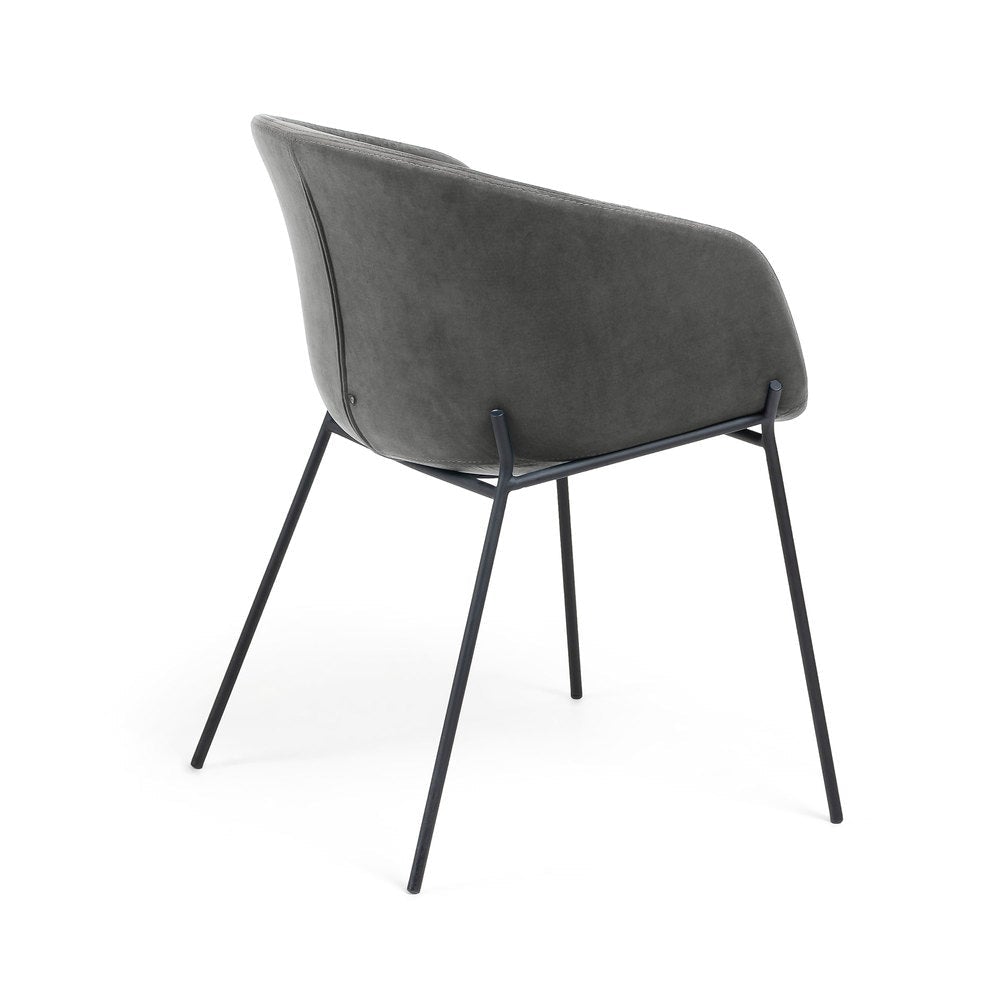 Armchair Grey Velvet_4